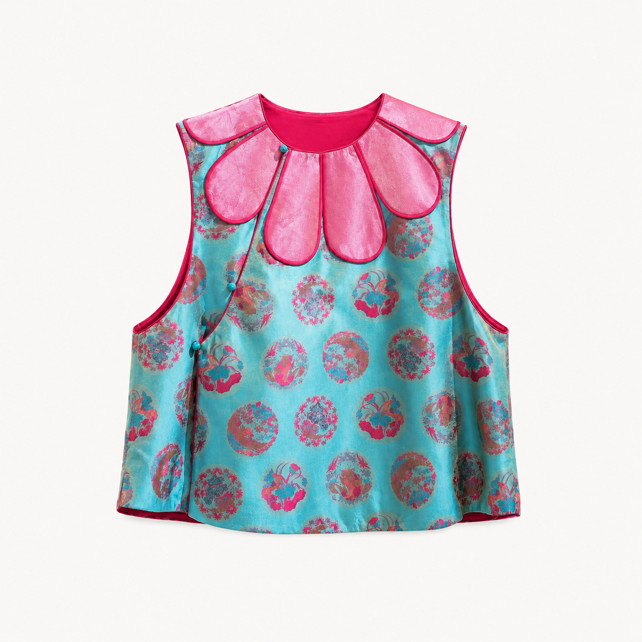 Mulberry Silk Jacquard Vest