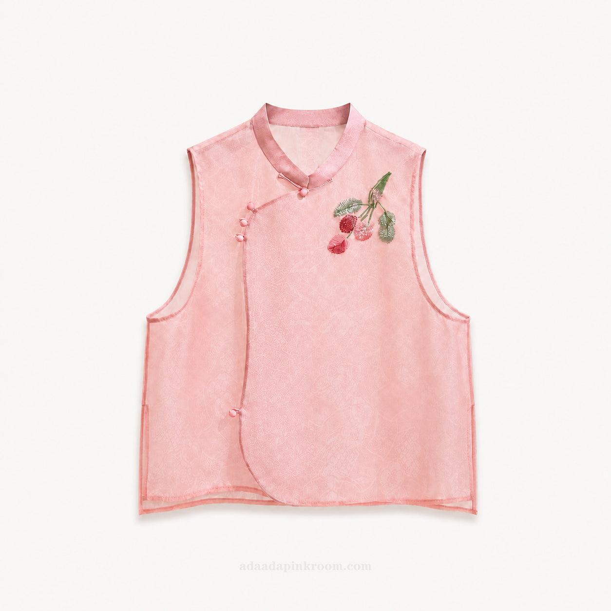 Mulberry Silk Jacquard Vest
