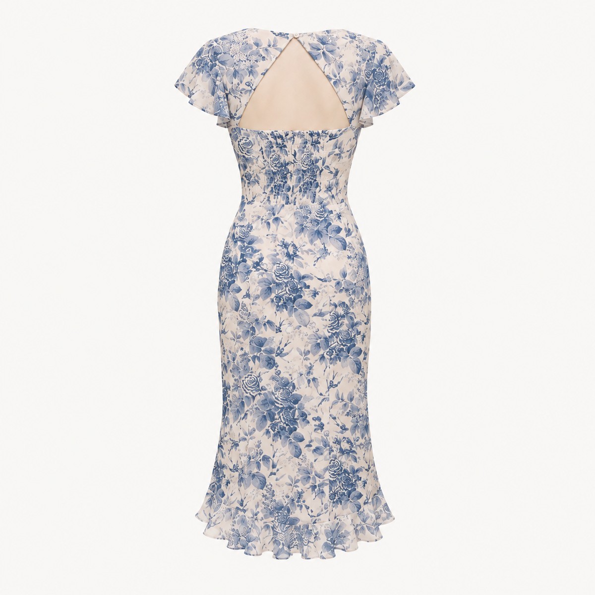 Marigold Ruffle Hem Midi Dress