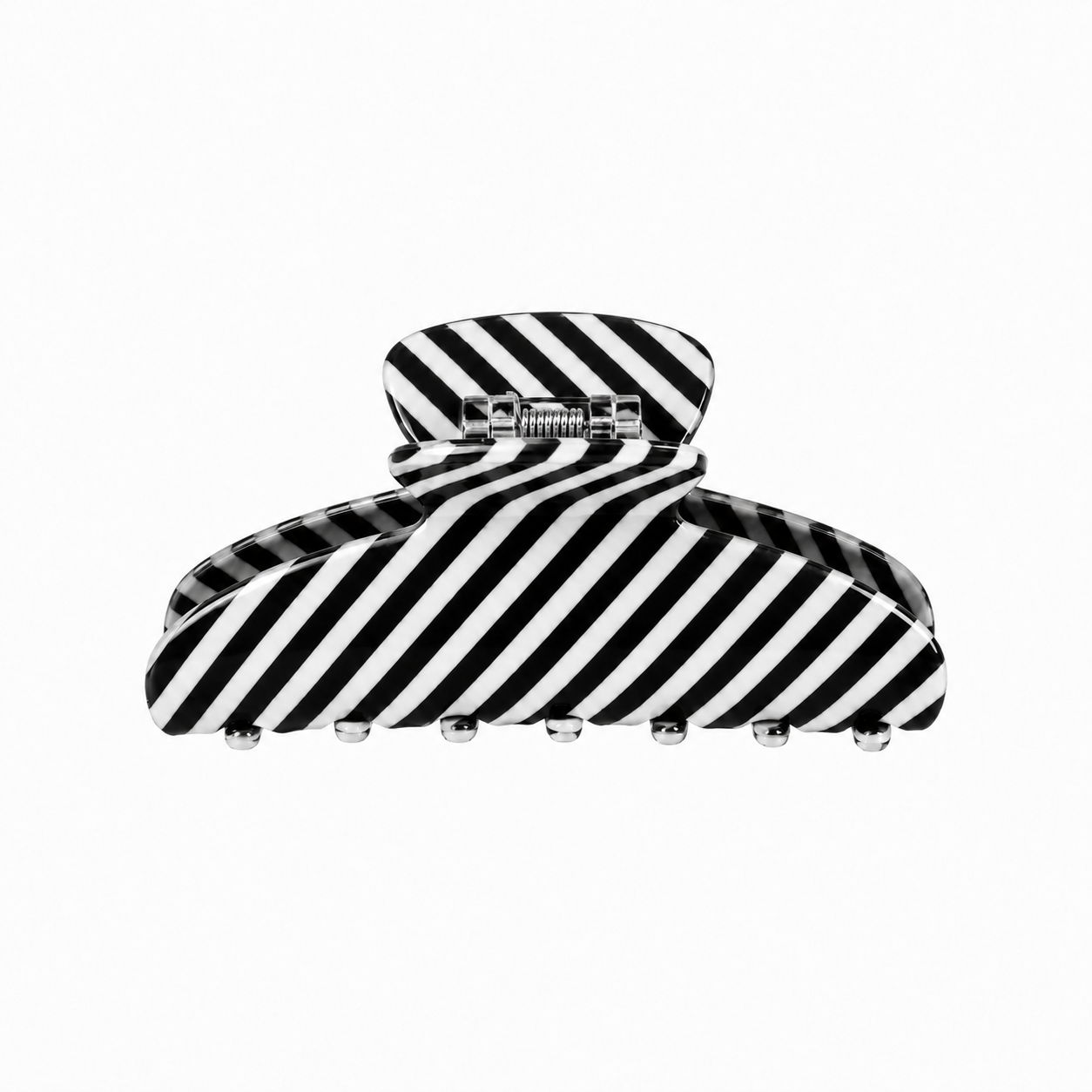 Big Clip in Licorice Candy Stripe