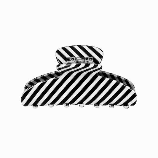 Big Clip in Licorice Candy Stripe