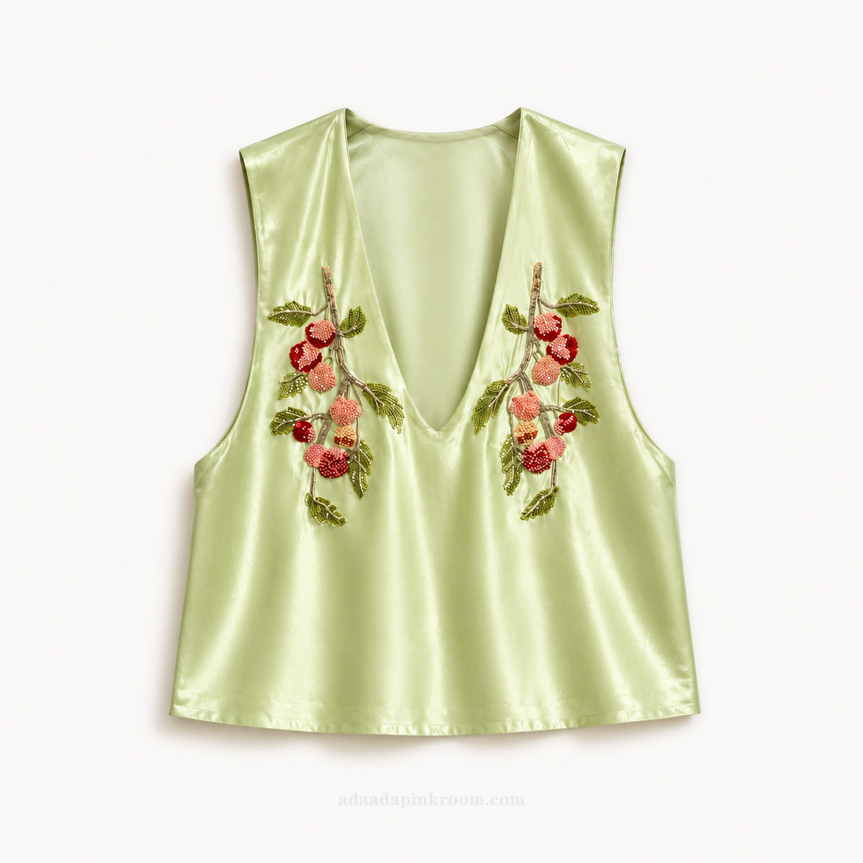 Mulberry Silk Jacquard Vest