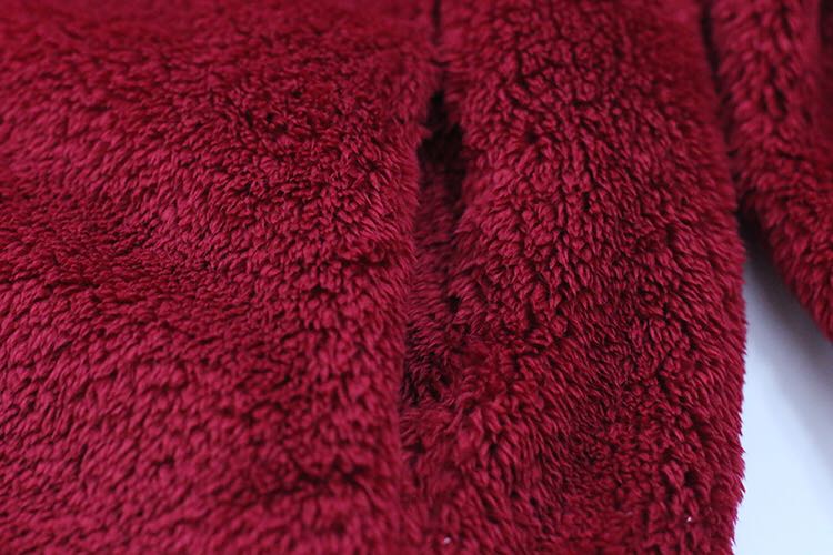 Long sleeve plush coat