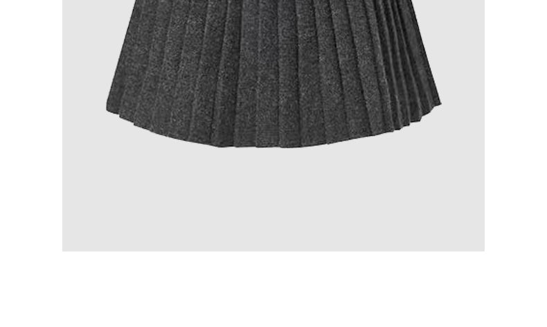 Grey knitted skirt two piece suit