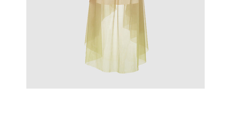 Gradient color halter dress French lady style