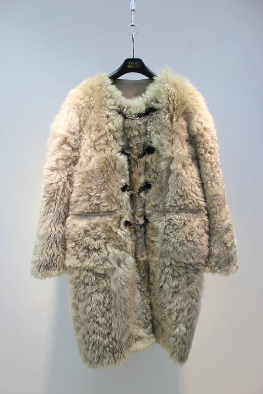 Tuscan fur one-piece fashionable round neck mid-length fur