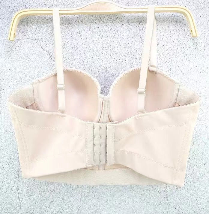 Wear sexy push-up fishbone bra short top