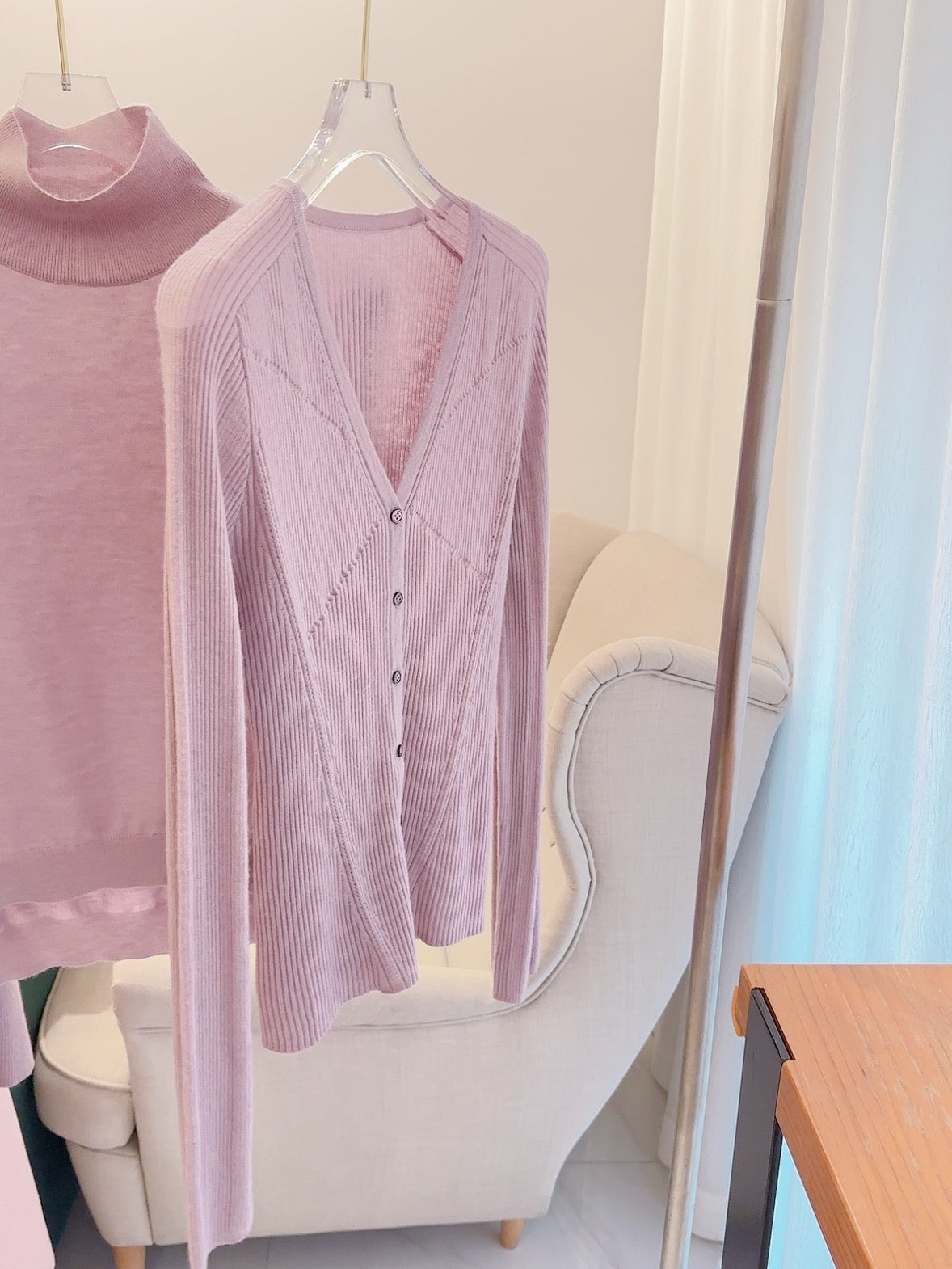 Cashmere Skirt Turtleneck Vest