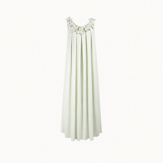 FLORAL APPLIQUÉ MAXI DRESS