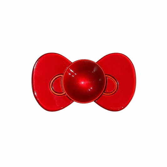 Bow Clip in Candy Apple Pop