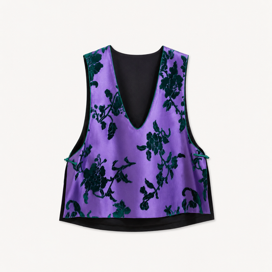 Mulberry Silk Jacquard Vest