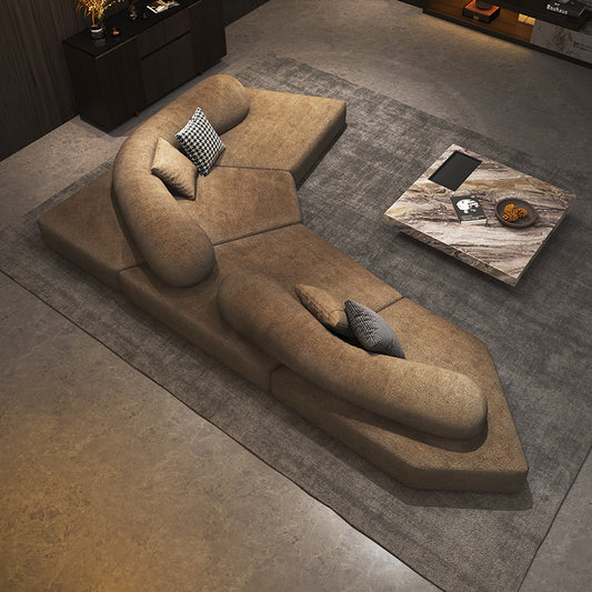 Rock sofa living room sofa Italian minimalist fabric villa module double-sided special-shaped sofa