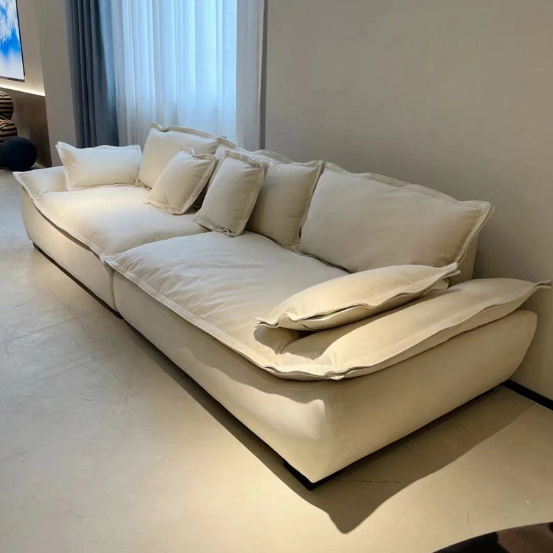 Italian minimalist Auckland sailing sofa living room lazy sofa cat scratch cloth wide sitting deep down fabric sofa