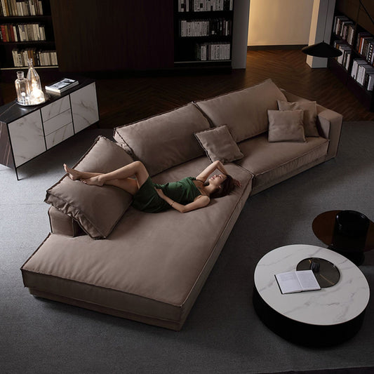 Budapest sofa Italian minimalist living room large Nordic special-shaped corner matte cloth sofa