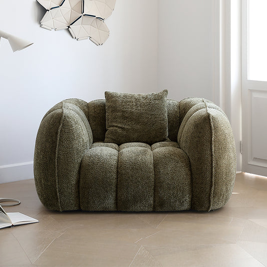 Pumpkin single sofa designer living room single casual Nordic retro fabric lazy sofa