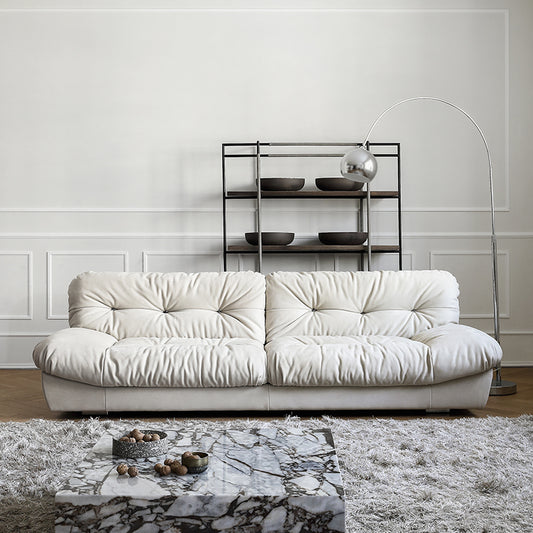 Cloud sofa cream style living room designer straight matte fabric retro sofa