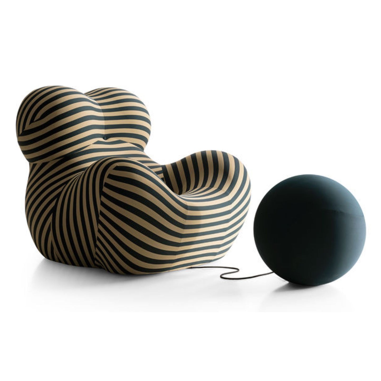 Mother's Arms Single Modern Simple SERIE UP Casual Armrest Fabric Striped Casual Full Cotton Sofa Chair