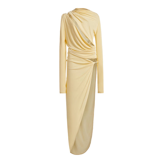 Yellow evening dress