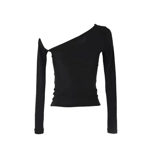 Black off-the-shoulder top