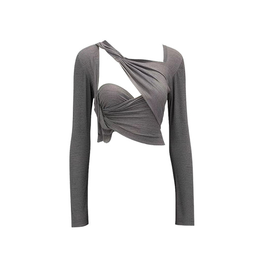 Original gray T-shirt with hot girl style