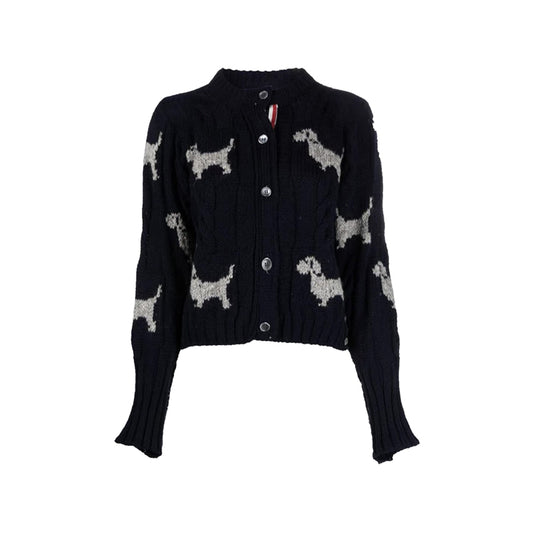 Black knitted cardigan
