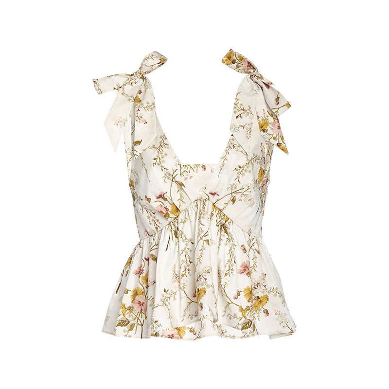 Floral halter top