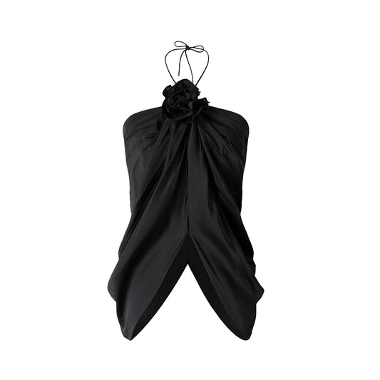 Black Halter Tank Top