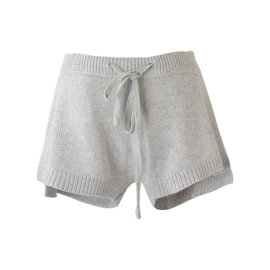 Grey Knit Shorts