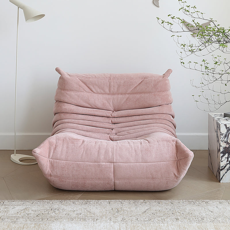 Girly pink single leisure chair minimalist designer modern minimalist ins style caterpillar lazy sofa