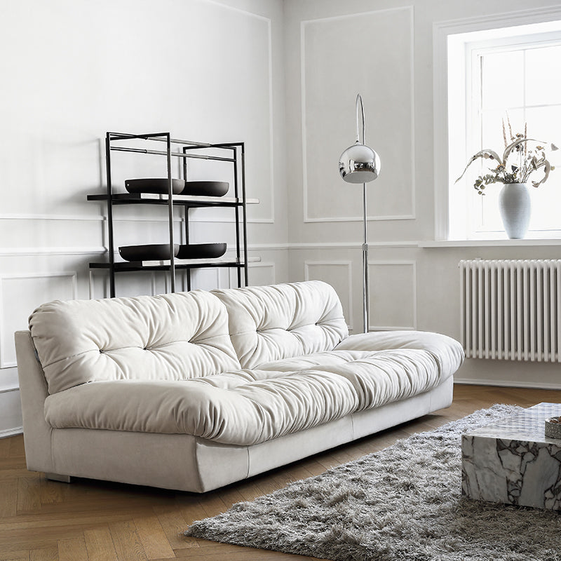 Cloud sofa cream style living room designer straight matte fabric retro sofa
