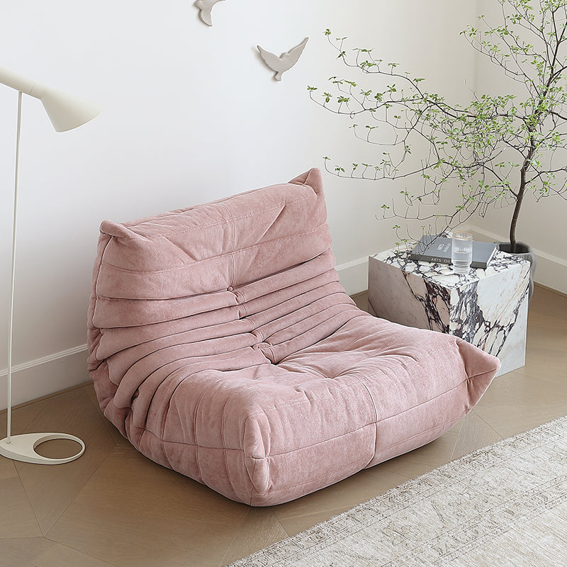 Girly pink single leisure chair minimalist designer modern minimalist ins style caterpillar lazy sofa