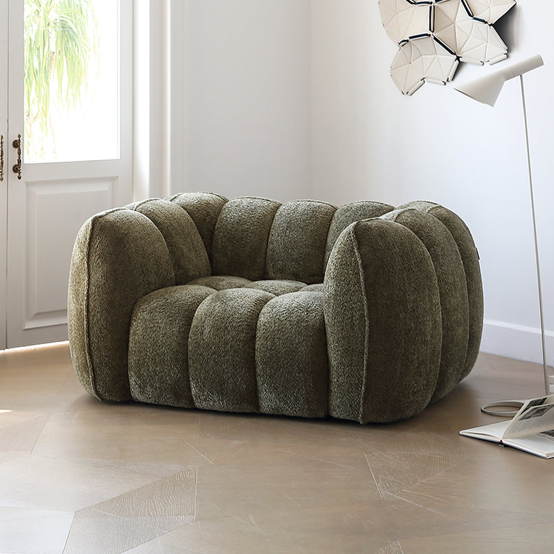 Pumpkin single sofa designer living room single casual Nordic retro fabric lazy sofa