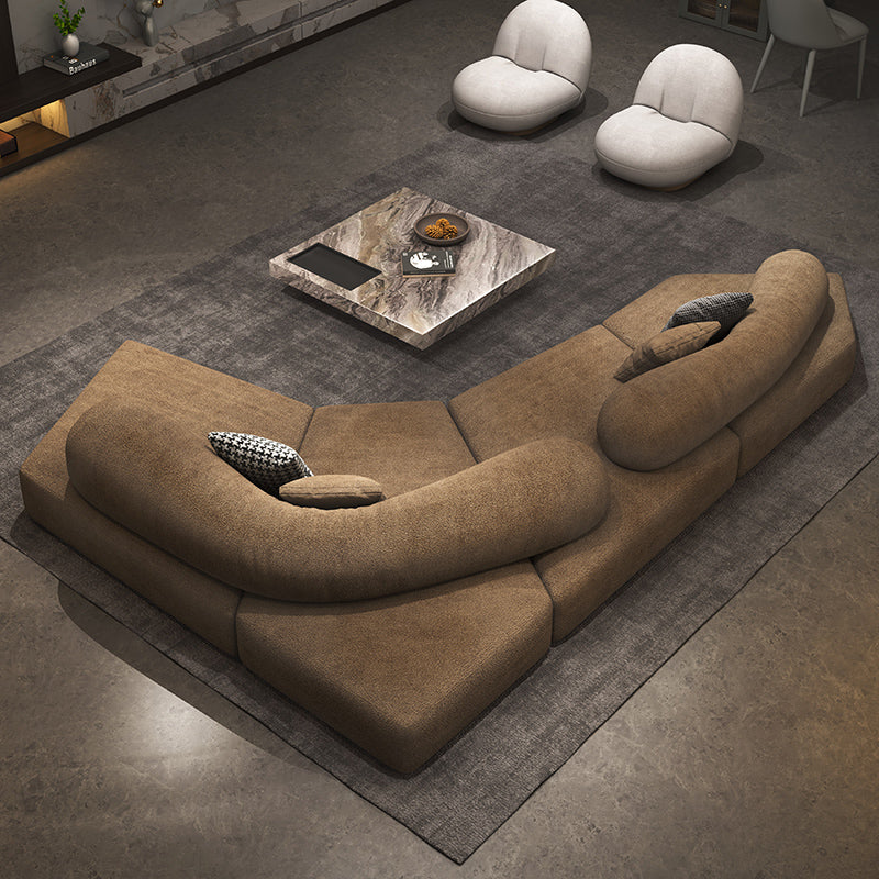 Rock sofa living room sofa Italian minimalist fabric villa module double-sided special-shaped sofa