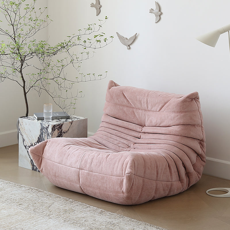 Girly pink single leisure chair minimalist designer modern minimalist ins style caterpillar lazy sofa