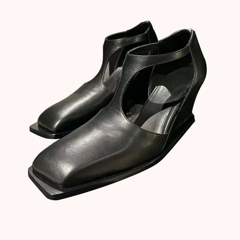 European and American wedge heels with fashionable temperament and versatile high heels