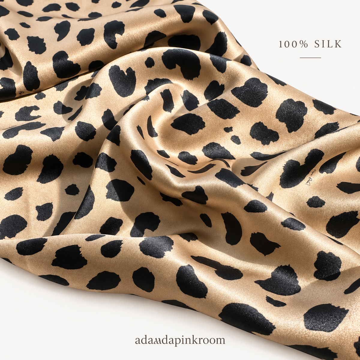 Savanna Leopard Silk Midi Skirt