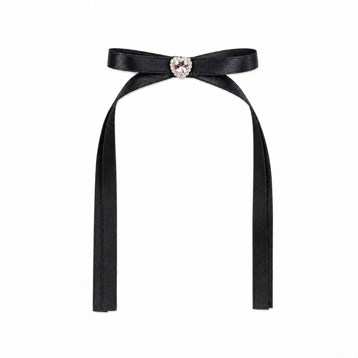 Ribbon Tie in Black Cherry Heart