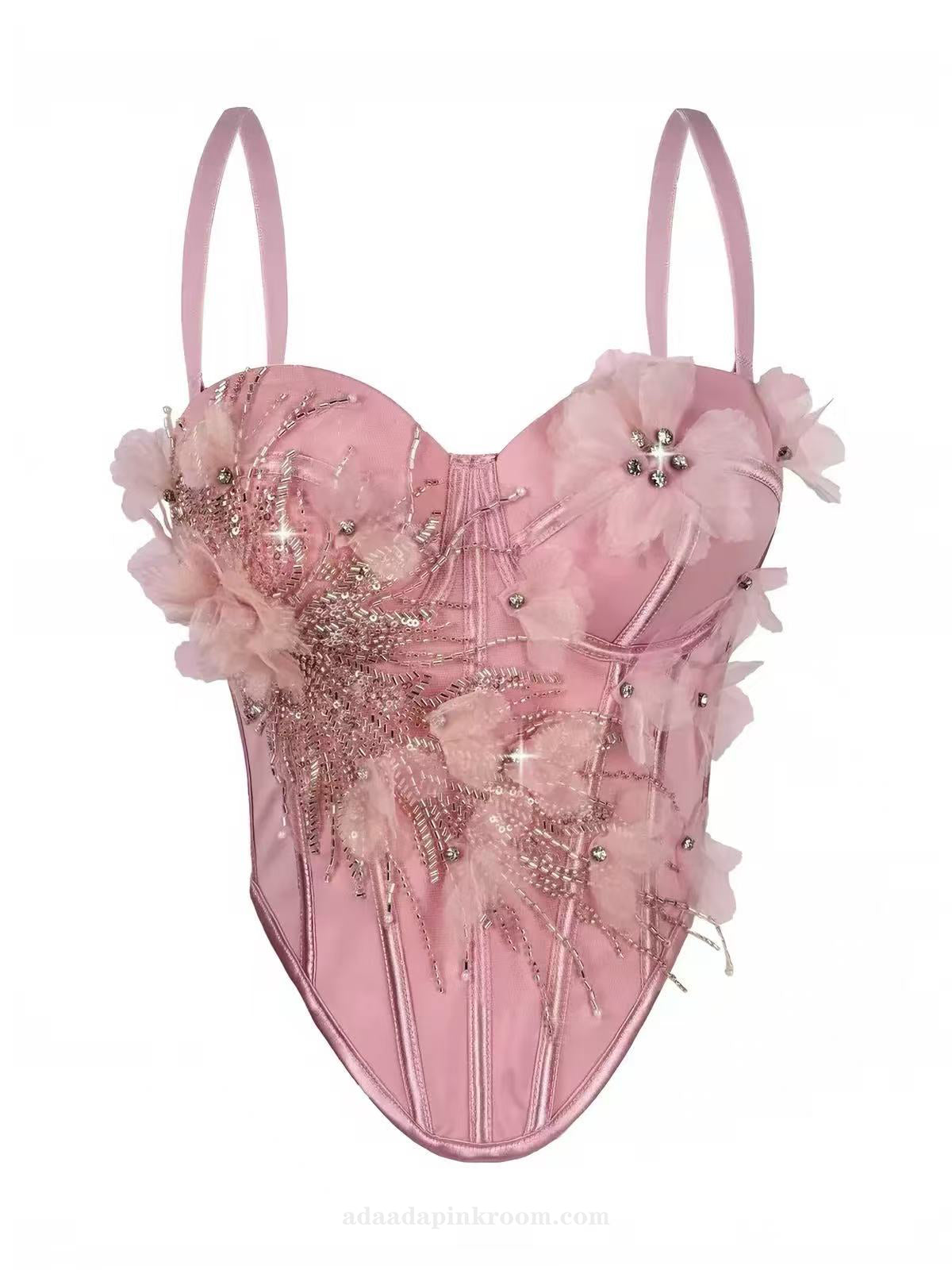 Embellished Corset Crop Top