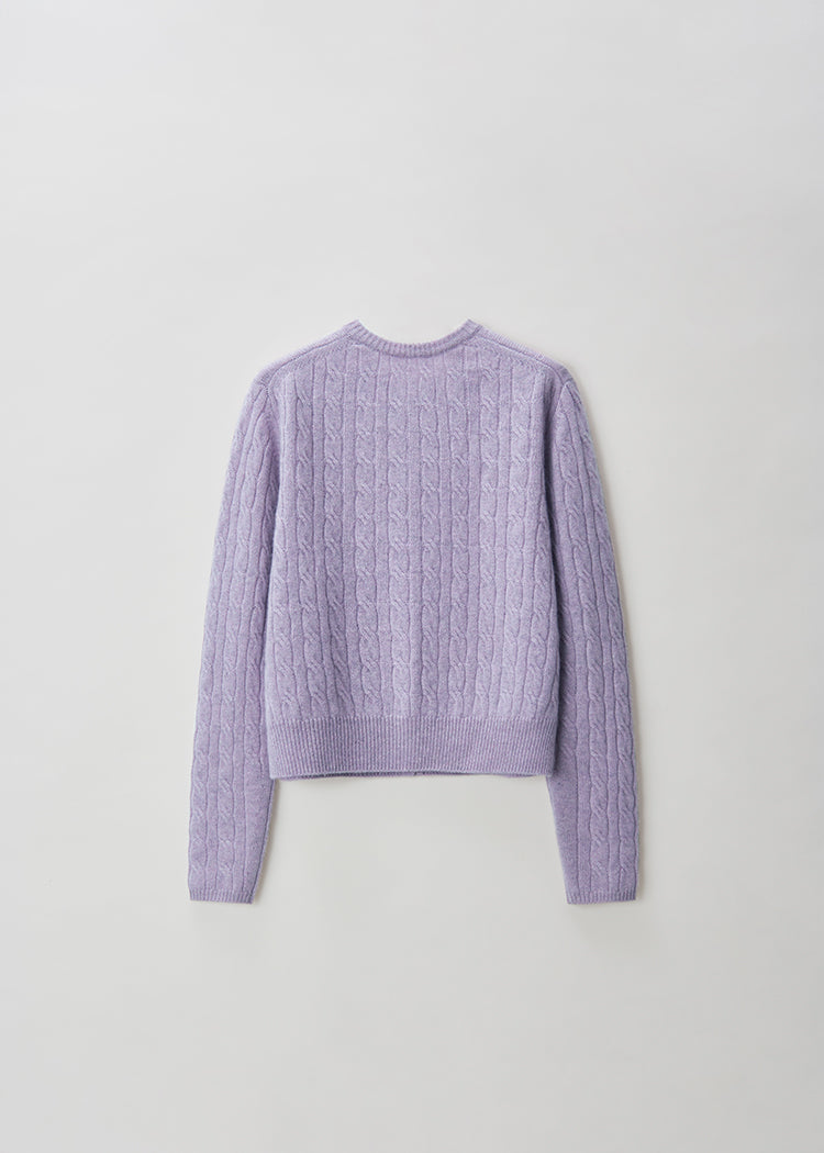 Pure cashmere cable knit sweater