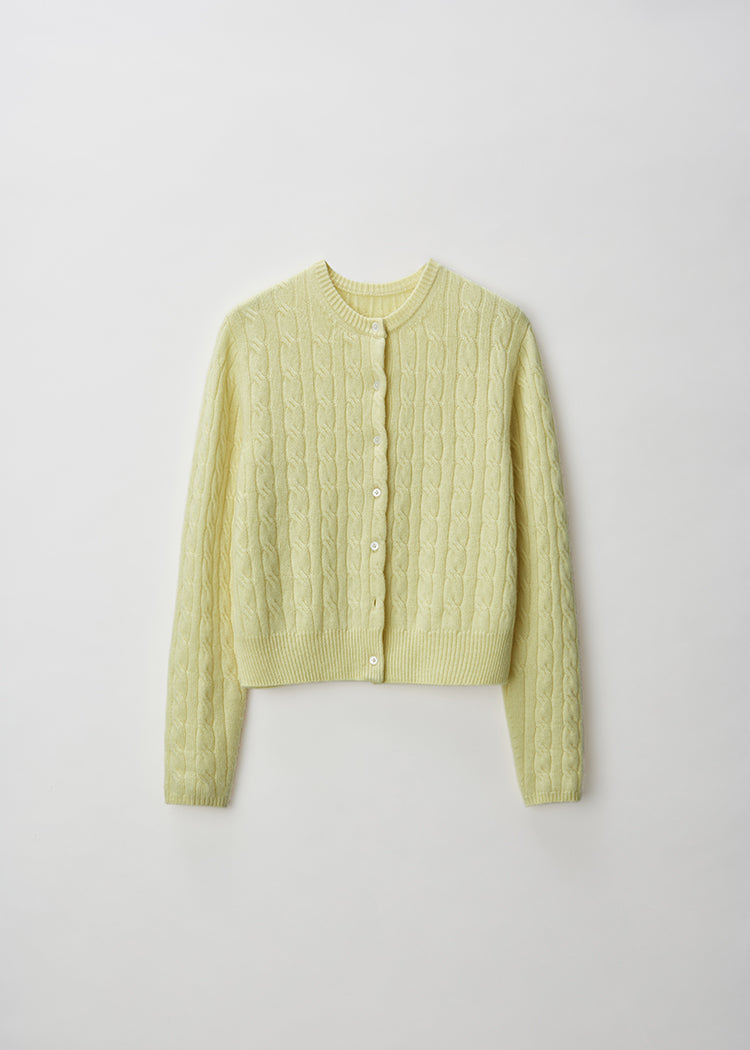 Pure cashmere cable knit sweater