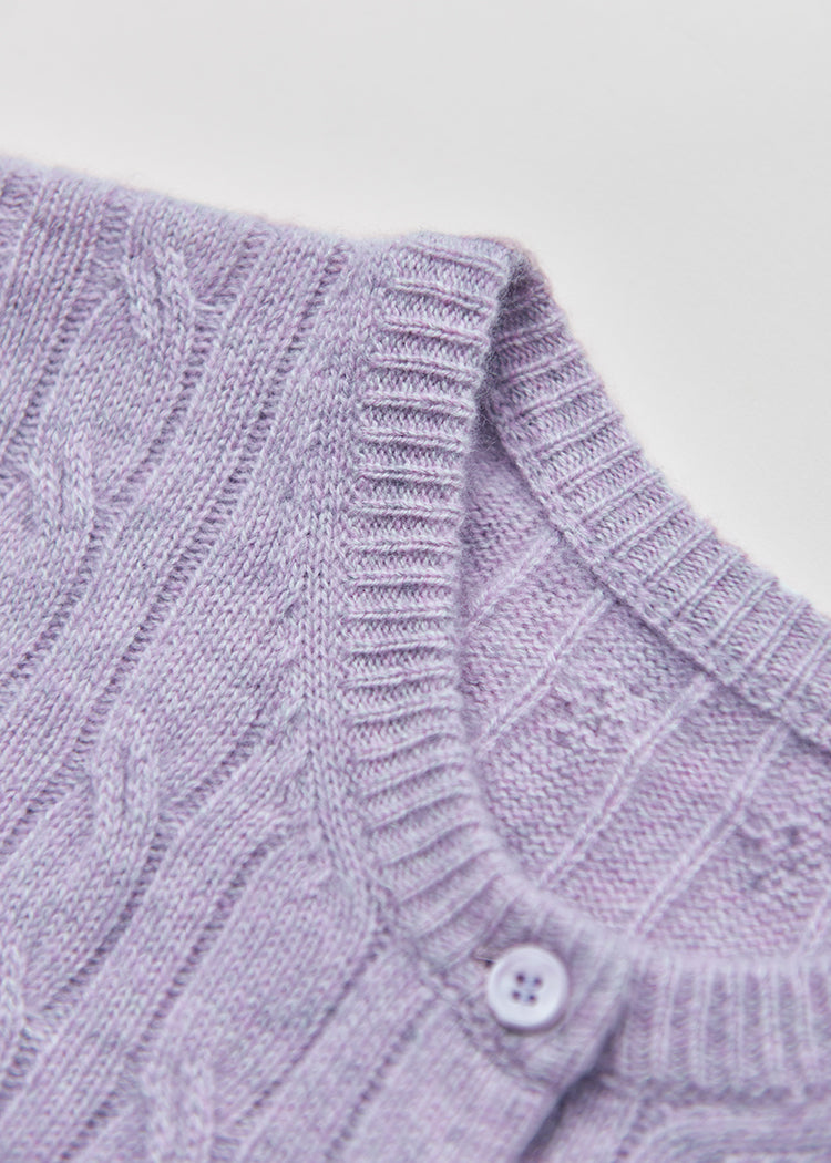 Pure cashmere cable knit sweater