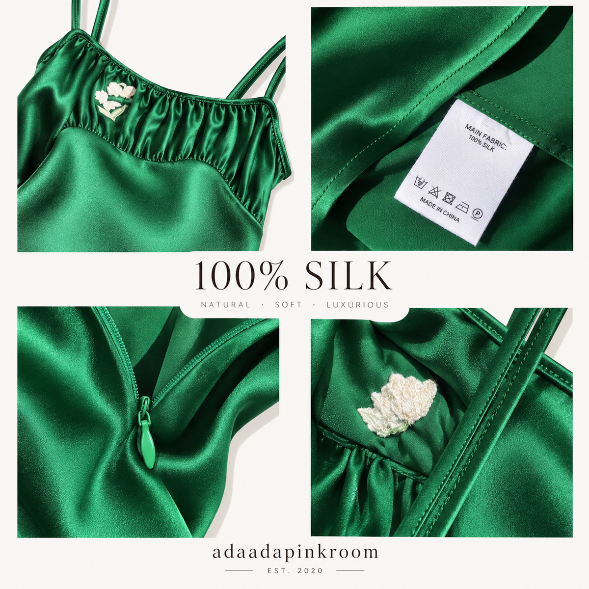Lily Emerald Silk Maxi Dress