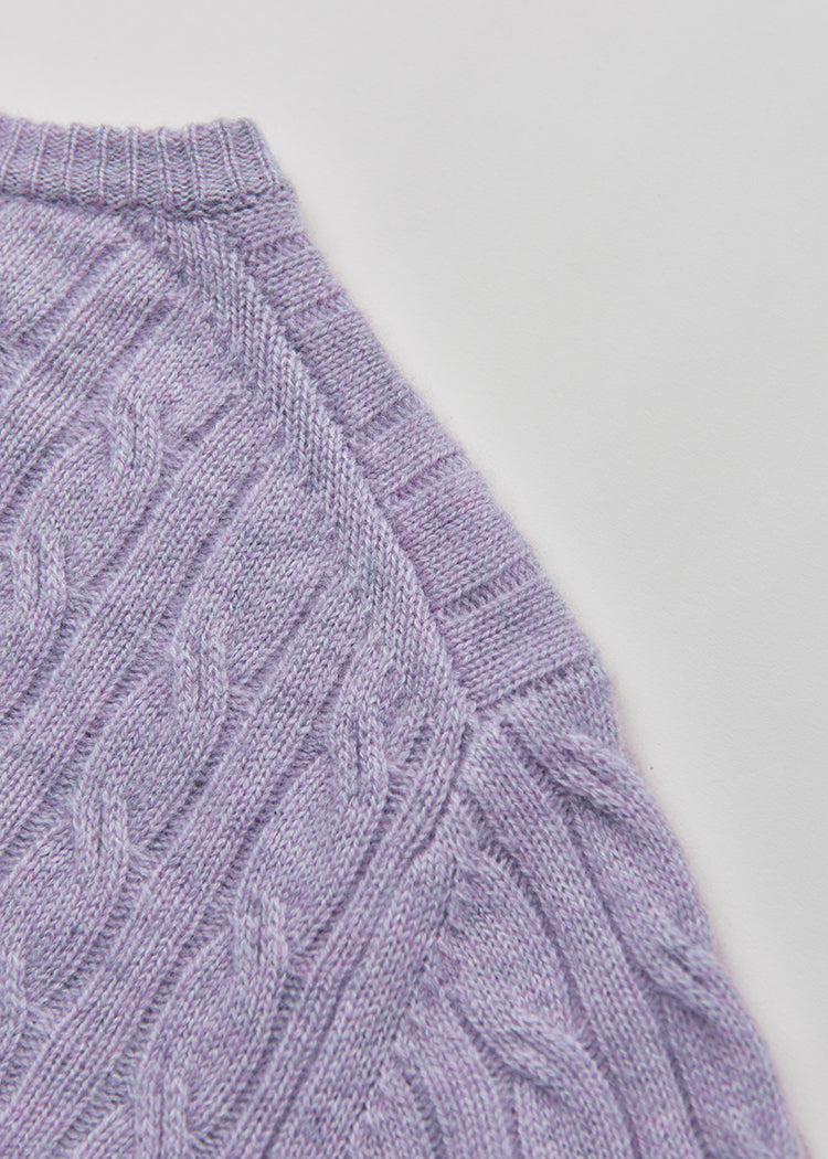 Pure cashmere cable knit sweater