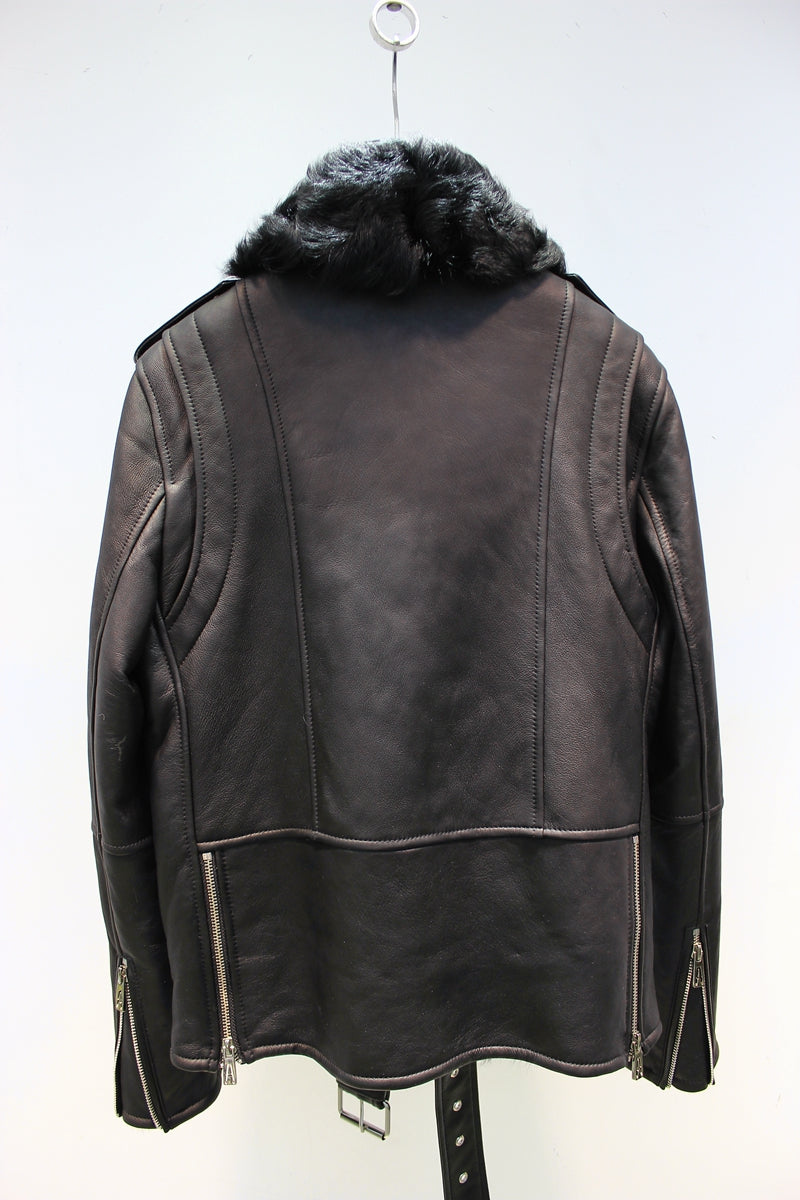 Soft and comfortable Xiaohu sheepskin all-in-one motorcycle fur jacket