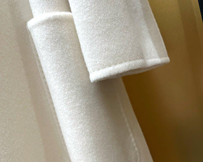 Double-faced cashmere coat bathrobe