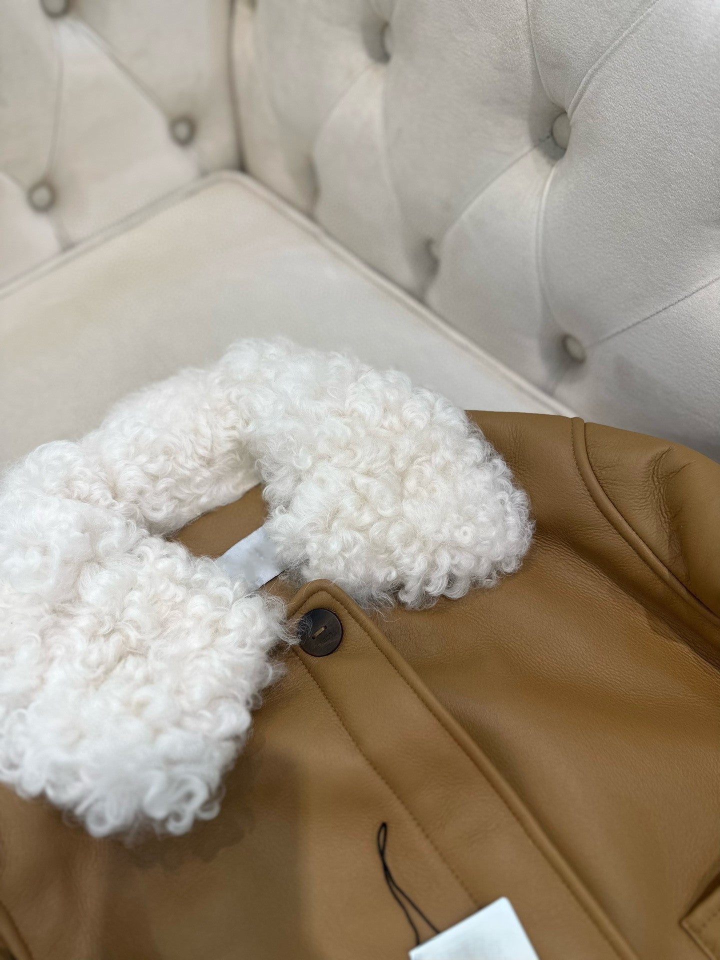 Jacket with soft fur collar
