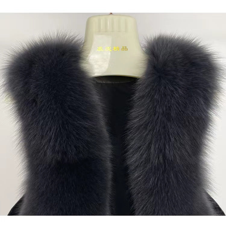 Short fur vest