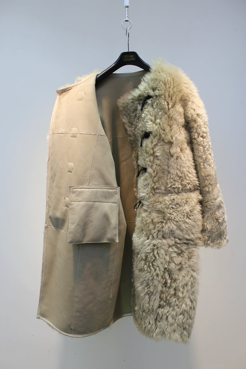 Tuscan fur one-piece fashionable round neck mid-length fur