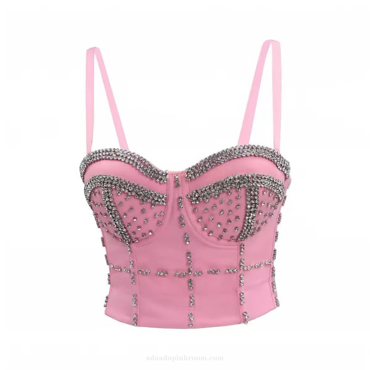 Embellished Corset Crop Top