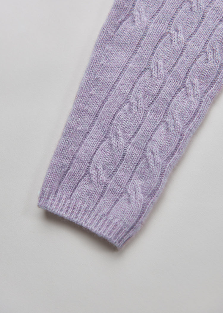 Pure cashmere cable knit sweater